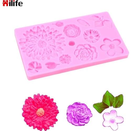 Sunflower Shape Cake Mold Silicone Dining Bar Fondant Baking Tools Kitchen Accessories Food Grade Material Cake Decoration