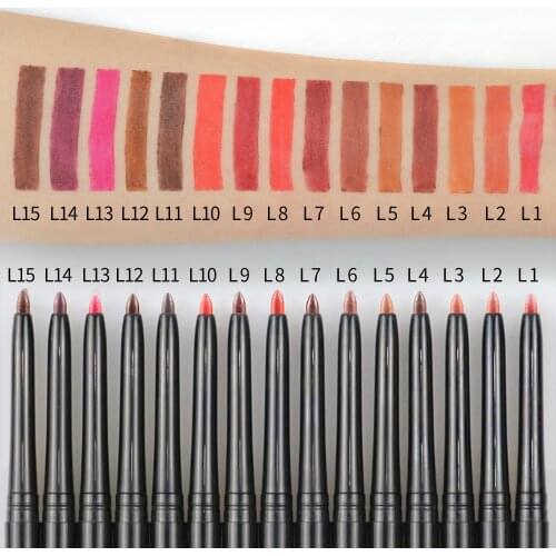 50Pcs/lot Private Label Lip Liner Wholesale Lipliner Pencil No Logo Makeup Lipstick Pen Matte Waterproof Creamy Lip Liner Set
