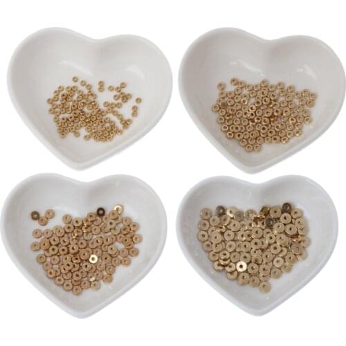 100Pcs Metal Smooth Flat Spacer Disc Heishi Rondelle Beads Diy Jewelry Findings