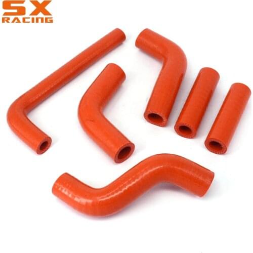 Motorcycle Orange Water Pipe Silicone Radiator Coolant Hose For KTM EXC400 EXC450 EXC525 2002 2003 2004 2005 2006 Dirt Bike