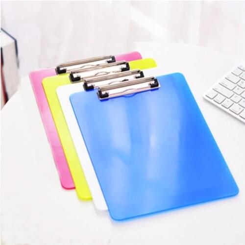 Office Plastic Blue/Black Solid A4 Size Document Clipboard Clip Board With Pen Holder