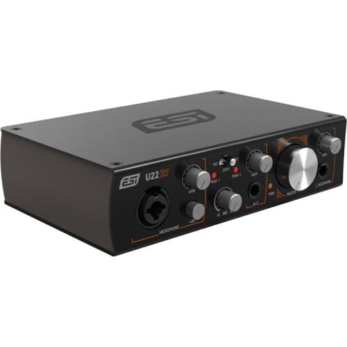 ESI U22XT Sound Card Professional 24-bit USB Audio Interface 2 in 2 out 24-bit/96kHz USB 2.0 Full Speed WDM ASIO2.0 CoreAudio