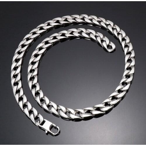 Simple personality titanium steel polished necklace hip hop rock hipster accessories