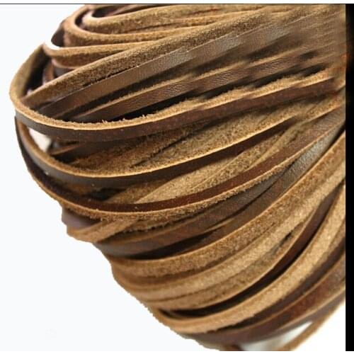 DIY accessory cow leather belt Head layer square leather rope more color choose 1 piece price Leather shoe lace