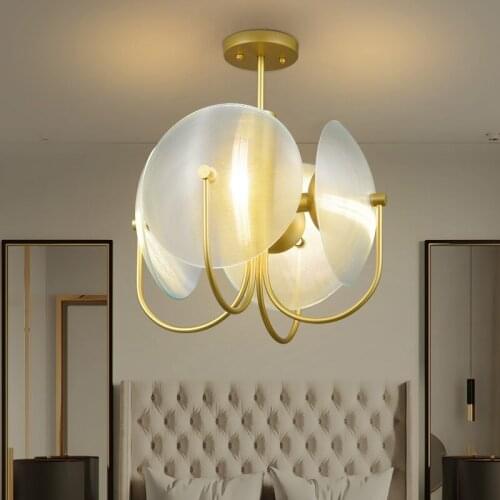 Nordic light luxury bedroom chandelier post modern study lamp creative personality restaurant designer art Glass hanging lamp