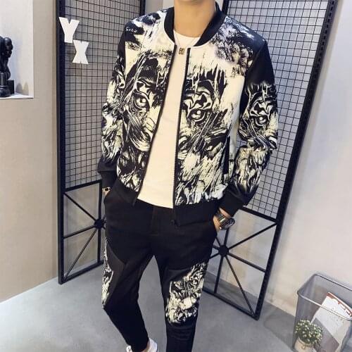 Tracksuit Men Moda De Ropa 2020 Mens Set Spring Man Sport 2 Piece Sets Jacket + Pants Chandal Hombre