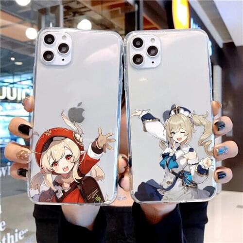 Genshin impact Phone Case For iPhone X XS MAX 6 6s 7 8 plus SE 2020 XR 11 12 pro max Clear funda Cover
