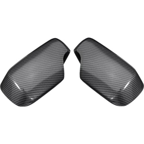 1 Pair Rearview Mirror Covers Carbon Fiber Pattern Caps Replacement For Bmw E46 1998-2005 51168238376 51168238375