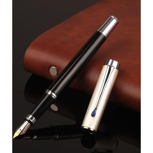 16pcs High quality elegant business fountain pen classic thick body 0.5mm nib metal ink pen Office school supplies