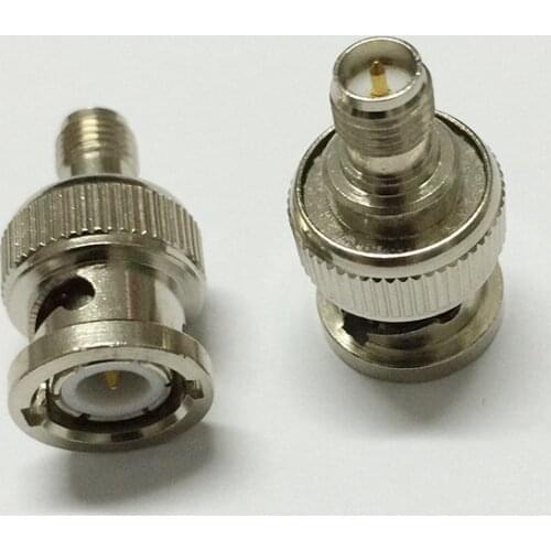 2 Pcs RF Adapter RP SMA Female to BNC Male Nickel Plated Coax Connector Adapter