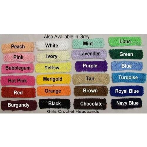 360pcs 1.5 Inch Crochet Headbands Girls U Pick Colors Headbands Girl Hair Bow Headband Hairbow