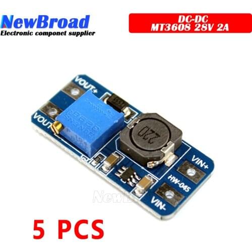 1PCS MT3608 DC-DC Step Up Converter Booster Power Supply Module Boost Step-up Board MAX output 28V 2A for arduino