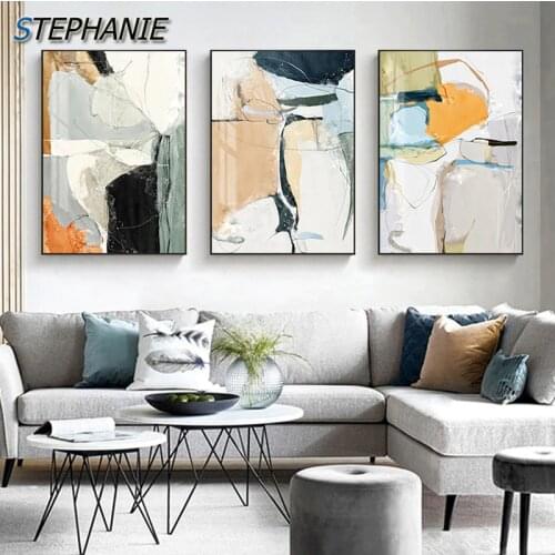 Abstract Classic Color Art Canvas Painting Modern Tableaux Cuadro Decorativo Big Wall Art Picture for Living Room Fashion Poster