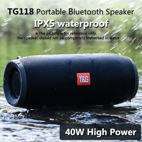 TG118 40W Bluetooth Speaker High Power Portable Speaker Sound Bar for Computer Music Playe Center Boom Box Bluetooth Column FM