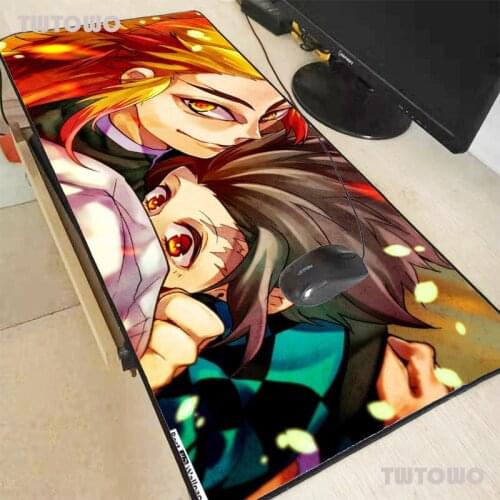 Large Game Mouse Pad Mat Laptop Gaming Mousepad Anime Demon Slayer Mouse Pad Fashion Office Desk Computer Pad
