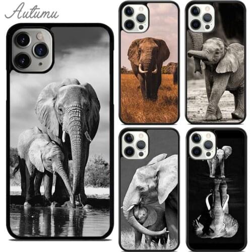 Elephant Animal Phone Case for iPhone 11 12 Pro Max mini X XR XS SE 2020 5 6S 7 8 Plus Samsung Galaxy S8 S9 S10 Cover shell