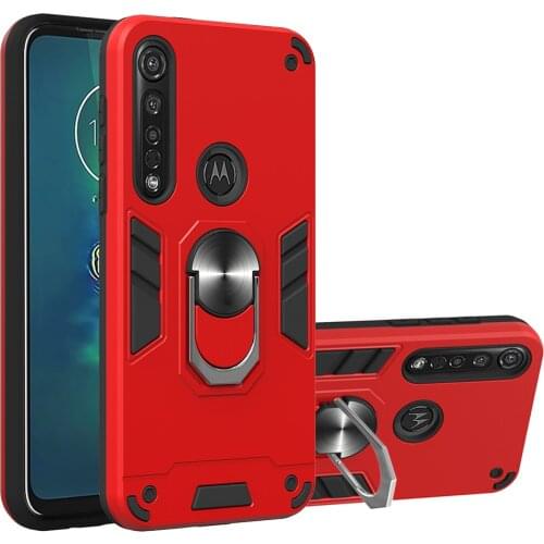 Case for Moto G8 PLUS Shockproof Cover Magnetic Ring Holder Phone Case for Motorola Moto G8 Play One Macro p40 power E5 G6 play
