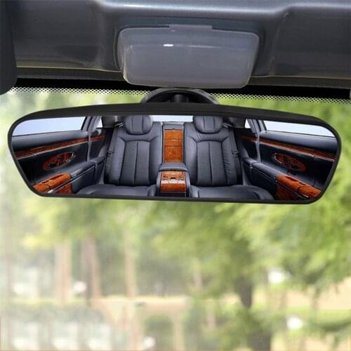 Black HD Car Rear View Mirror Wide-angle Panoramic Rearview Mirror Auto Reverse Back Parking Reference Rear Mirrors Car-styling