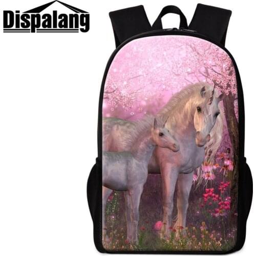 Dislapang Design Unicorn Printing for Lady Trendy Personalized Daily Pack for Girl Classic Daypack for Teenager Pretty Bookbag