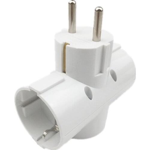 EU One Turn Three European Electric Socket Three Socket To Korea German Type 2 Round Plug European Standard 3 Holes Socket