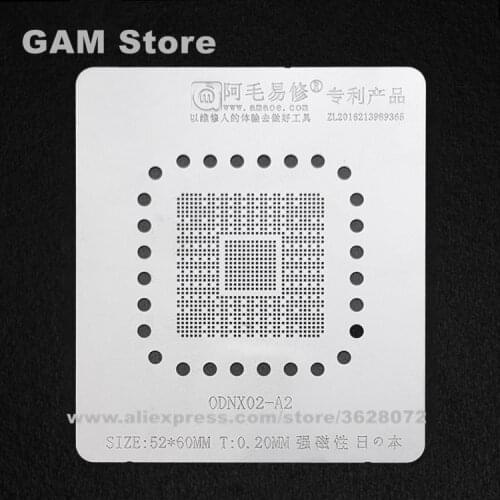 ODNX02-A2 BGA Stencil For Game Player Switch CPU Reballing IC Pin Solder Tin Plant Net Amaoe Square Hole