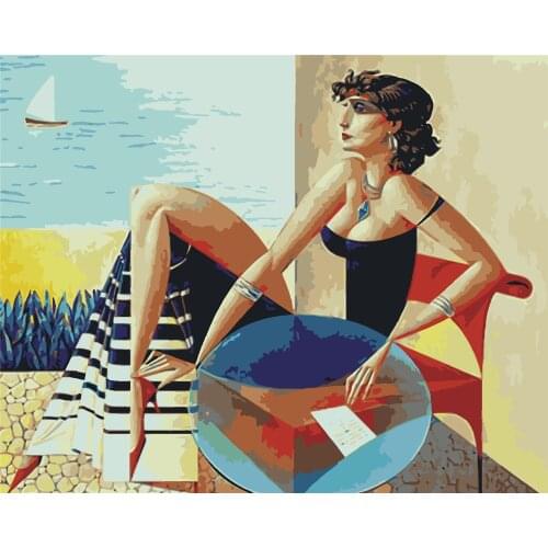 Grace Hello Painting By Numbers For Adults Diy Kits Handpainted On Canvas No Frameless Oil Picture Drawing Coloring By Number