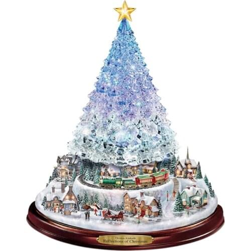 Round Chassis 3D Crystal Christmas Tree Wall Sticker Decorations Window Paste Stickers Christmas Decorations Winter Home