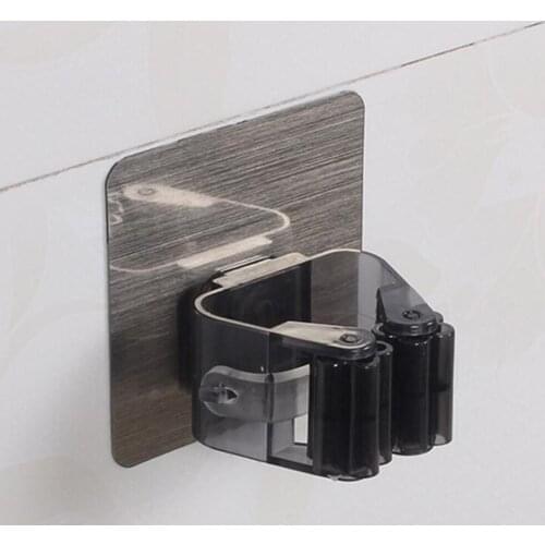 Mop Hook Broom Card Holder Buckle Strong Load-Bearing Free Punch Wall Hanging Mop Clip Broom Holder Bracket Sticky Hook