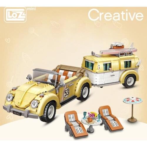 LOZ Mini Block Mini building blocks car model small particles assembled toy puzzle adult boy and girl