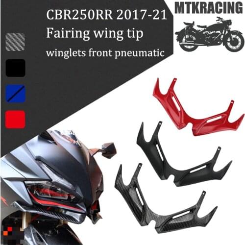 MTKRACING For HONDA CBR250RR 250rr aerodynamic front motorcycle fairing winglets cover carbon fiber protection guards 2017-2020