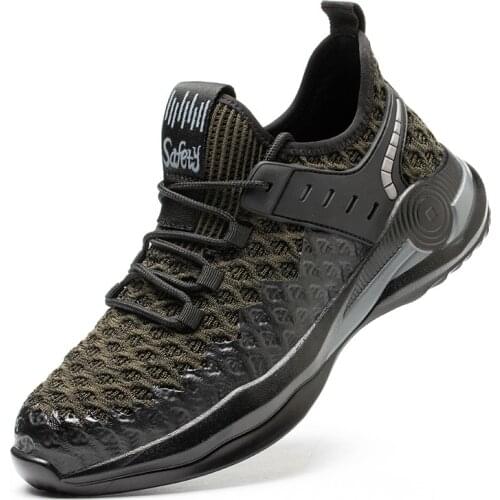 Non-slip Protective Safety Shoes Lightweight Breathable Anti-smash and Anti-piercing Work Shoes Steel Toe Shoes 37-50 Large Size