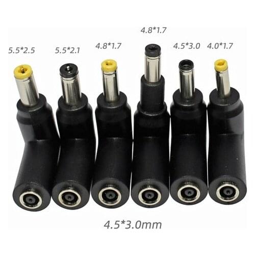 New DC4.5x3.0mm female to DC 5.5x2.5/4.8x1.7/4.0x1.7mm computer adapter 19.5V power adapter conversion is suitable for Dell HP