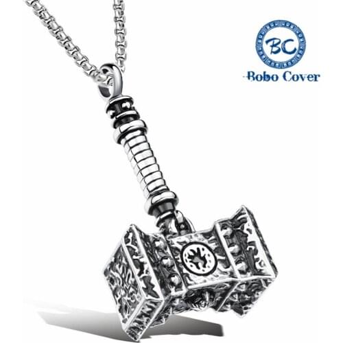 Keel chain pendant Mens Necklace Superhero Film Thor Hammer Titanium steel Choker Boyfriend Gifts Fashion Jewelry Accessories