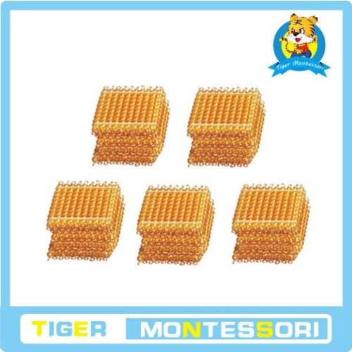 Professional montessori material wooden educational toy mathematics 45 Golden Bead Hundred Squares