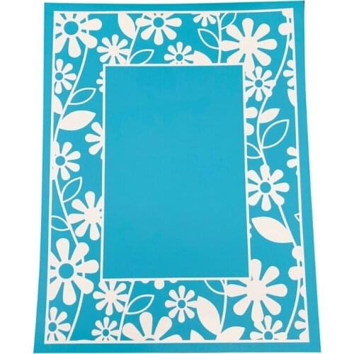Flower Self-Adhesive Silk Screen Printing Stencil Mesh Transfers for DIY T-Shirt Pillow Textile Painting Decoration 85LA
