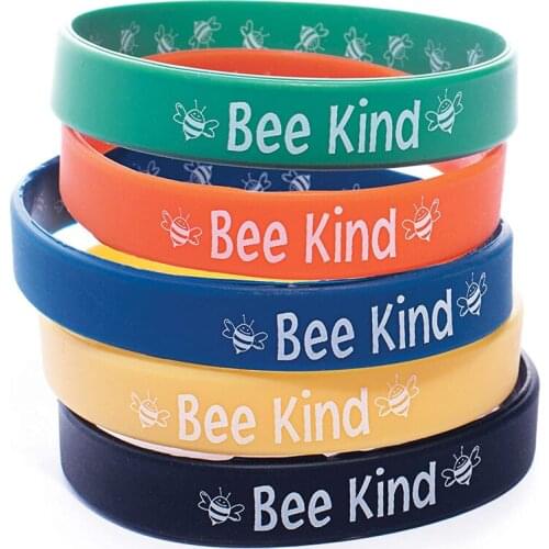 300pcs Bee Kind Silicone Wristbands Bracelets Free Shipping by DHL
