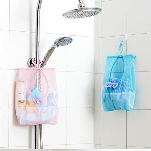 Bathroom Soap Towel Debris Draining Mesh Bag Organizer Hanging Storage Bag Balcony Socks Underwear Drying Clothes Bag Multi Use