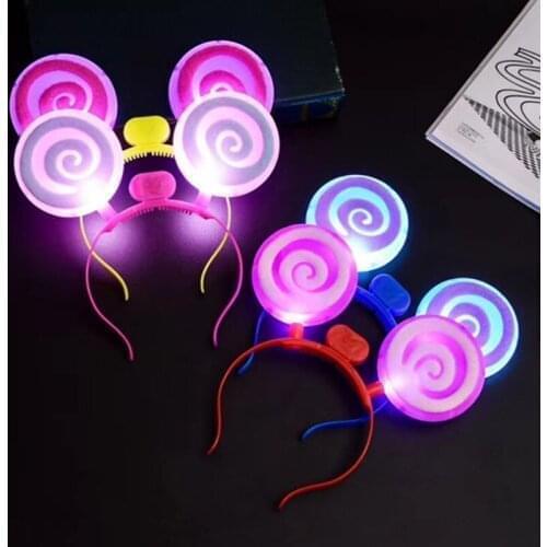 Led Party Lollipop LED Christmas Headband Adult Children Xmas Party Decorative Head Buckles Christmas Decorations For Home Decor