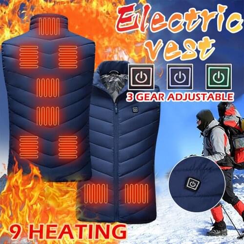 Chaleco Calefactable Mujer Heated Vest Women Men Outdoor Winter Warm Clothing Riding Skiing Fishing Charging Via Heated Coat q5
