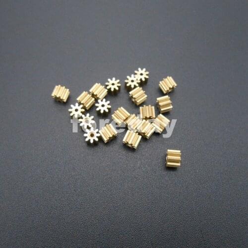 100PCS 81A Brass Gear T=8 H:4MM Aperture 1mm Model Accessories Metal *FD353X100