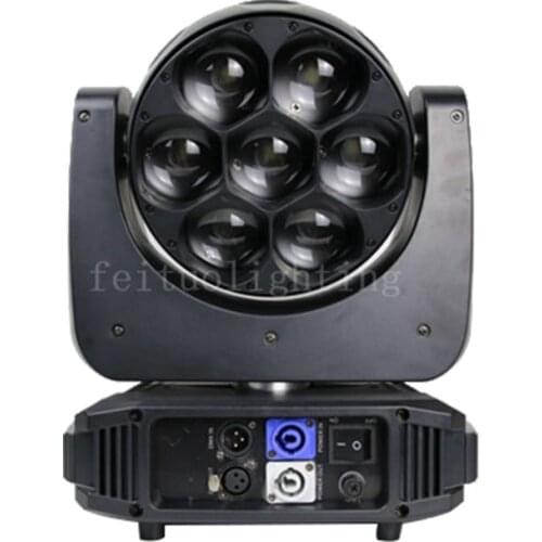 4pcs Flycase Powercon In And Out 7x40w Rgbw 4in1 Led Moving Head Bee Eye Zoom Wash Lyre Led Beam Moving Head Dmx Stage Dj Lights