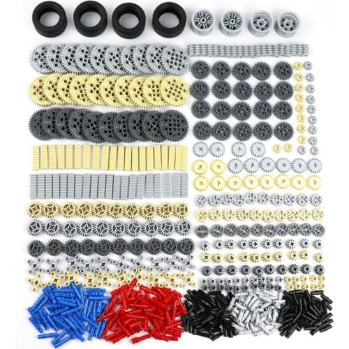 548pcs Building Blocks Bulk Technical Parts Set Gear Rack Connector MOC Car Truck Crane Accessory Bricks Toys for Boys Grils