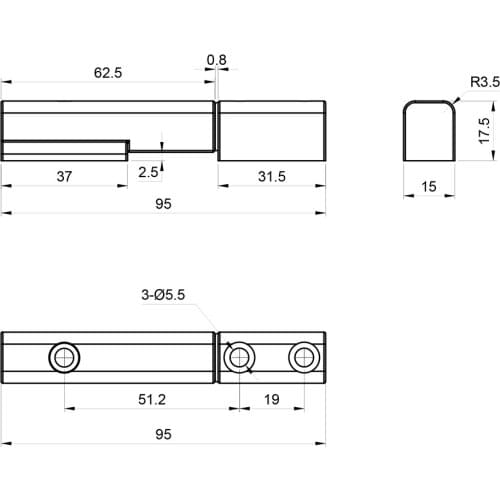 95mm Weldable Steel Gate Hinge Weld-On Barrel Ball Bearing Black