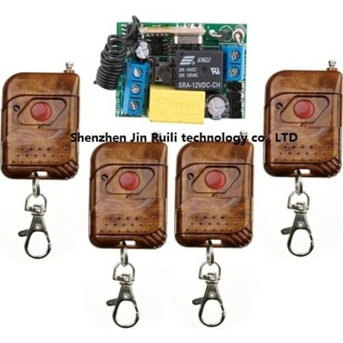 AC 220V 1CH RF wireless remote control switch system 4 *Transmitter & 1* Receiver (mini receiver PCB size :44*30*20mm)