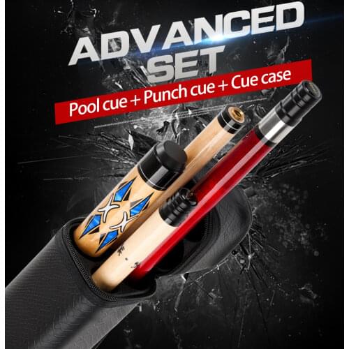 Billiad Punch Cue Billiards Pool Cue with 4 Holes Bag Case Suit Biliard Stick Kit Break Cue 4 Choices Cheap Price for Gifts