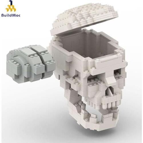Buildmoc Creator Human Skull With Brain Museum Collection Ideas Building Blocks Modular Brain Model Children Birthday Gift Toys