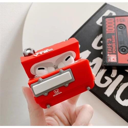 Earphone case For AirPods 1 2 Pro Creative VTEC Honda Engine Protection Cover Case For Apple Airpods Case Accessories with took