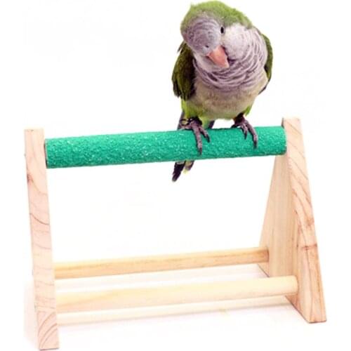 Bird Perch Wood Habitat Stand Sticks Ladders Swing Birds Toy Parrot Climbing Wooden Perch Trainning Toy For Parakeets Cockatiels