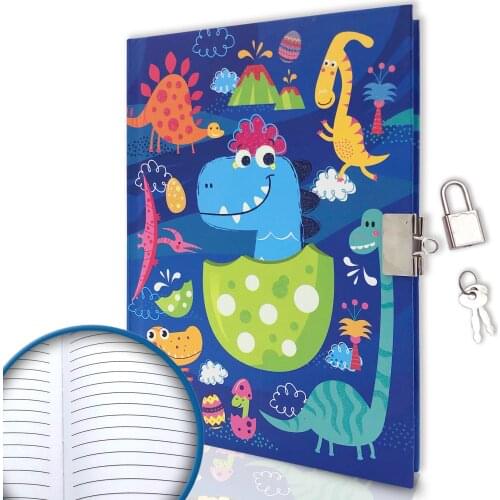 Diario Segreto,Perfect Diary with Lock and Key,Dinosaur Journal Notebok for Kids,Students Secret Manual Ledger Custom Book Gifts