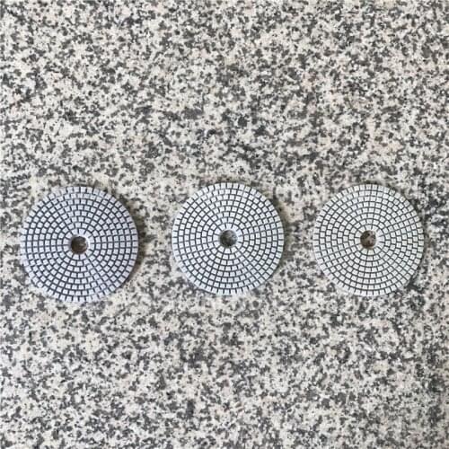 Economical 3 Step Polishing Pad 4 inch (100 mm) Diamond Polishing Pads for Marble Quartz Stone Circle Polishing Wheel Dry or Wet